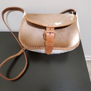 Cowhide crossbody